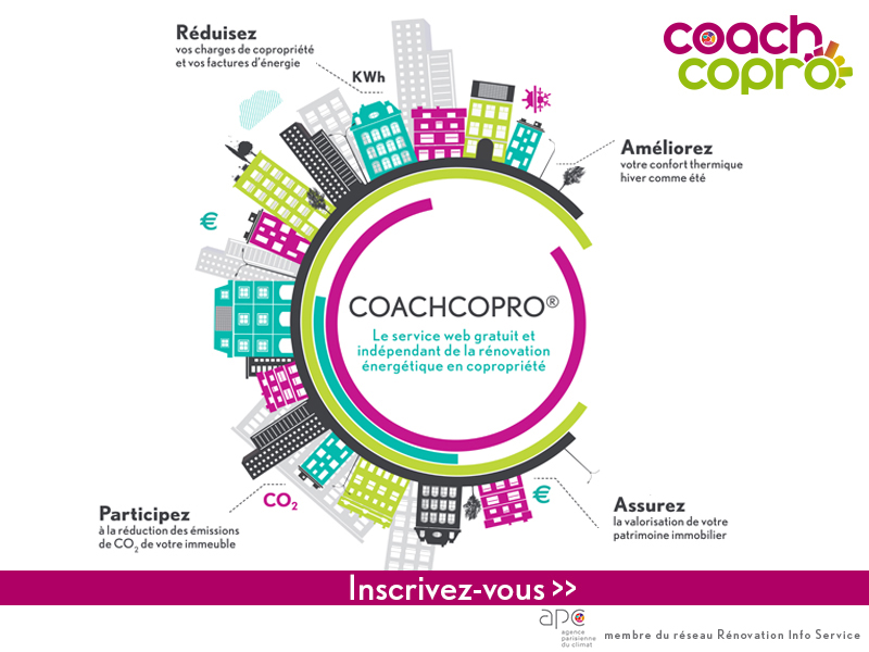 Rendez-vous sur le site CoachCopro pour un suivi personnalité de votre projet de rénovation énergétique. (© CoachCopro - APC)