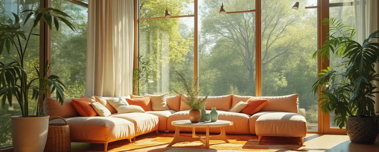Espace intérieur lumineux et serein