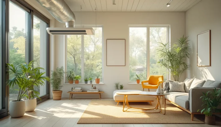 Intérieur de maison moderne et bien ventilé