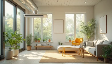 Intérieur de maison moderne et bien ventilé